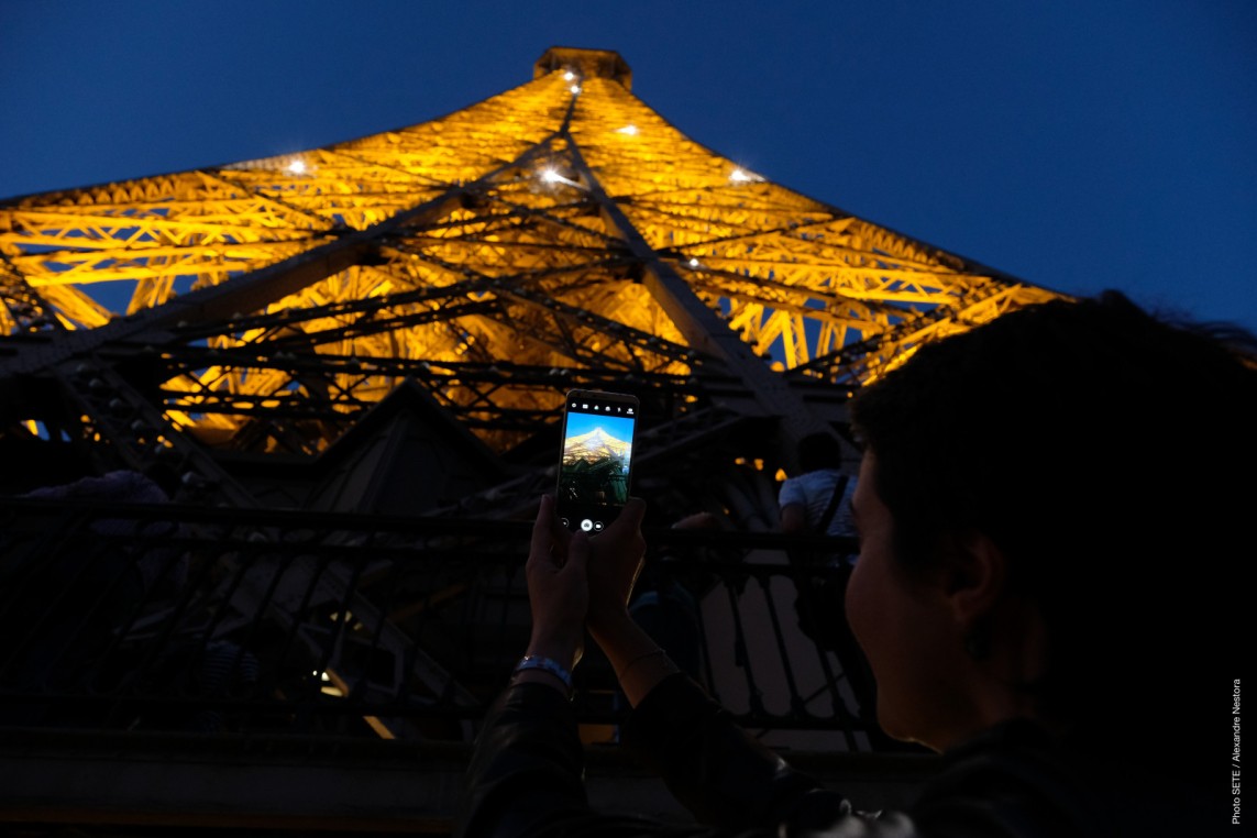 The Eiffel Tower at night